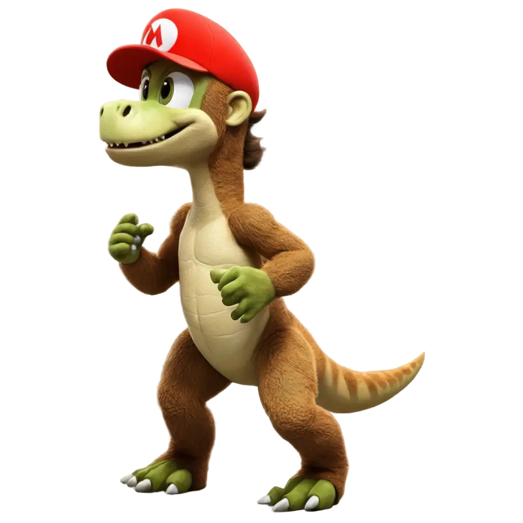 Dynamic-Dinosaur-and-Mario-Bros-Monkey-PNG-Image-Adventure-in-Pixel-Art