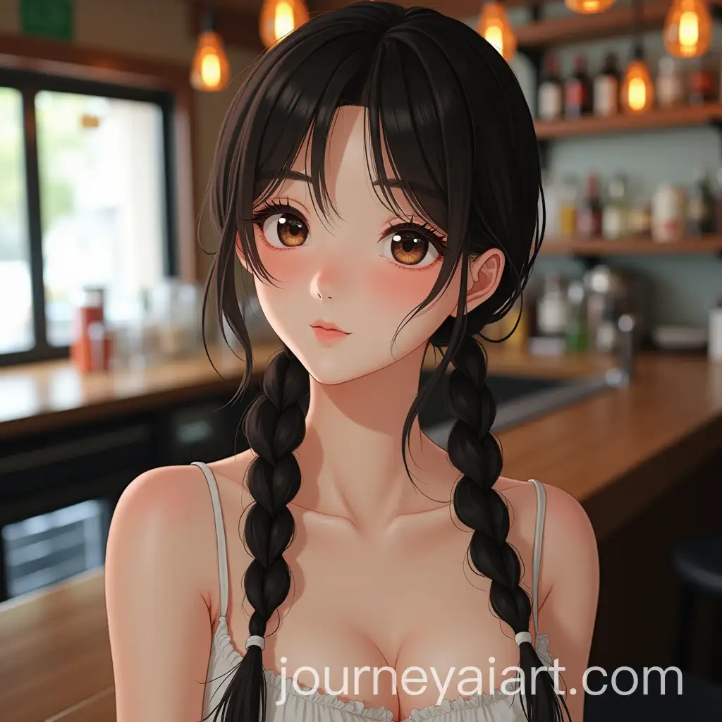 Dainty-21YearOld-Japanese-Bartender-in-Minimalist-Style