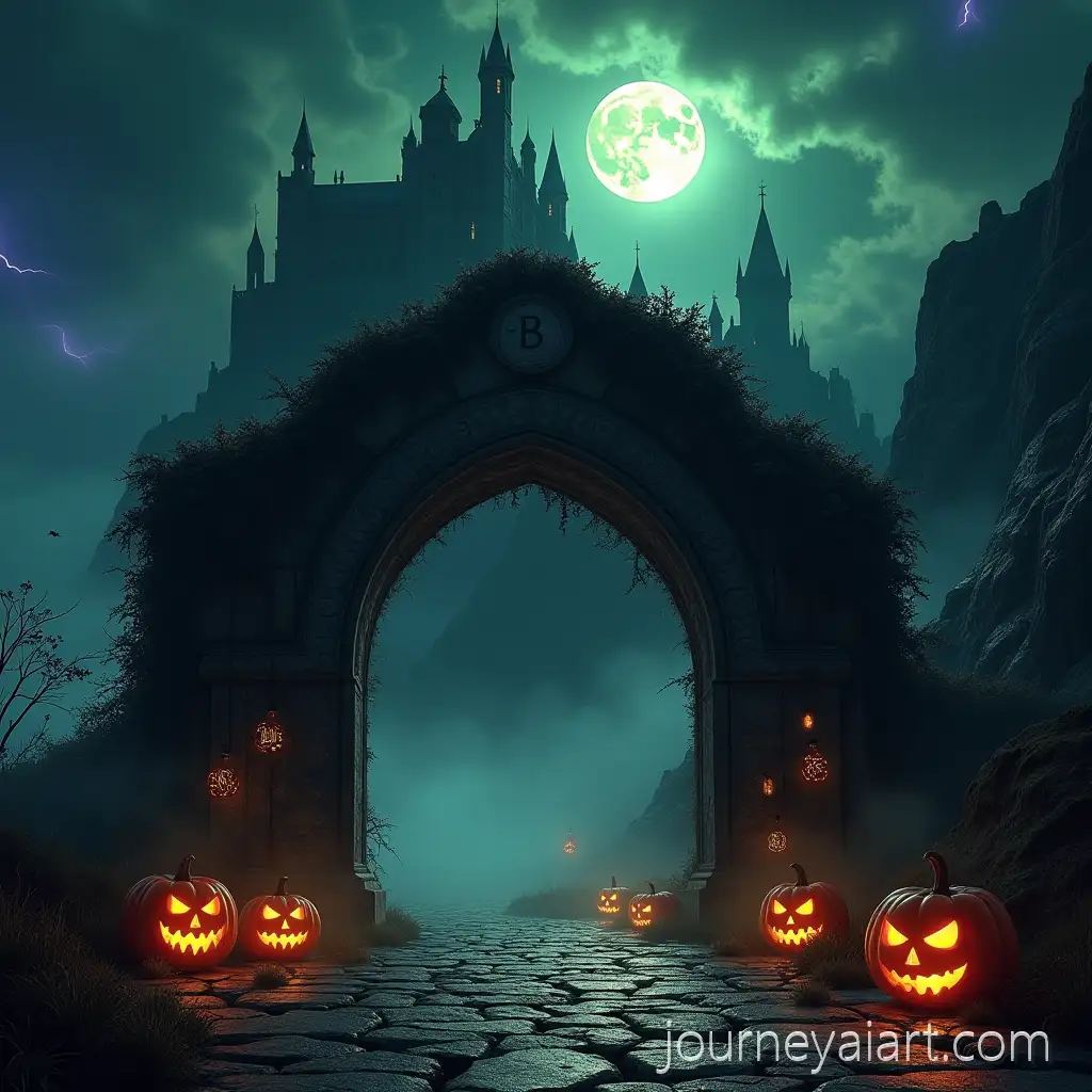 Cinematic-Gothic-Halloween-Castle-with-Elemental-Symbols-and-Fog