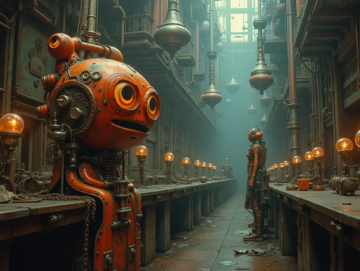 Surrealistic questions for the artificial unconscious of Steampunk