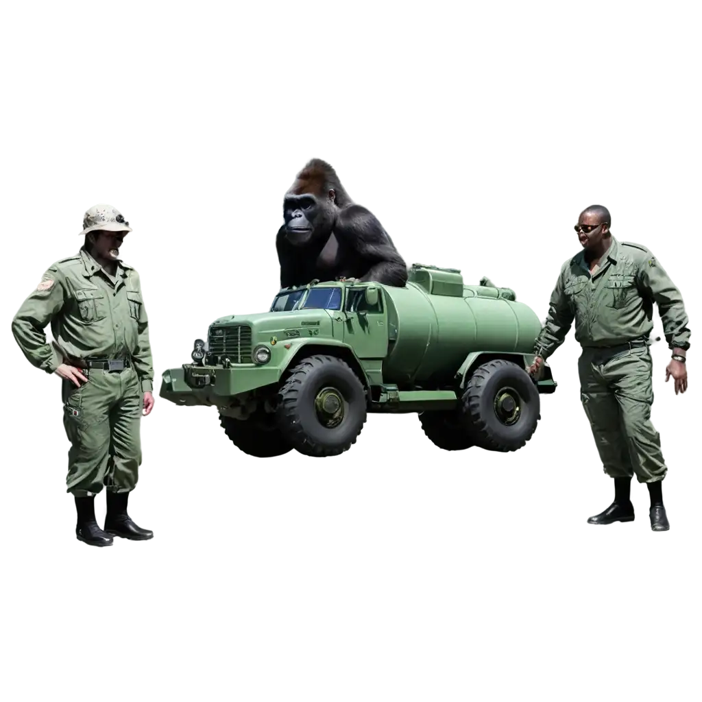 Gorilla-and-Tanker-PNG-Unique-Hybrid-Image-of-Power-and-Transport