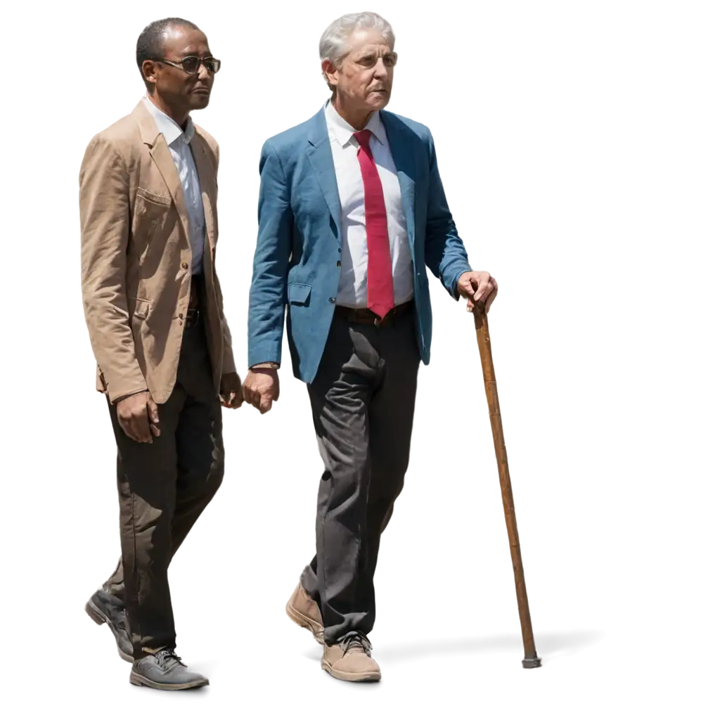 Two-Men-Walking-with-Limp-and-Cane-PNG-Image-for-Accessibility-and-Human-Bond-Themes