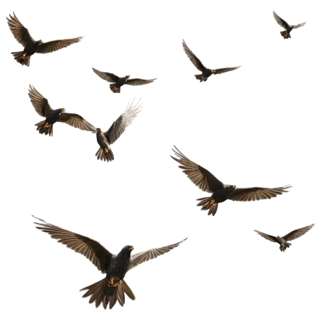 Birds-Flying-in-the-Sky-PNG-Image-HighQuality-Transparent-Background-for-Versatile-Use