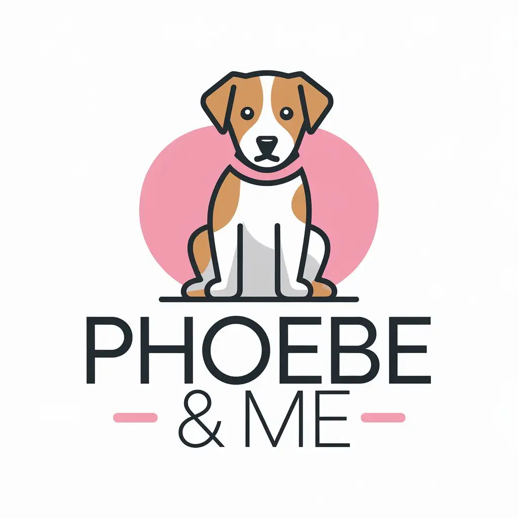 LOGO Design for Phoebe Me Vector Puppy Symbol with Modern Style for Pet Industry