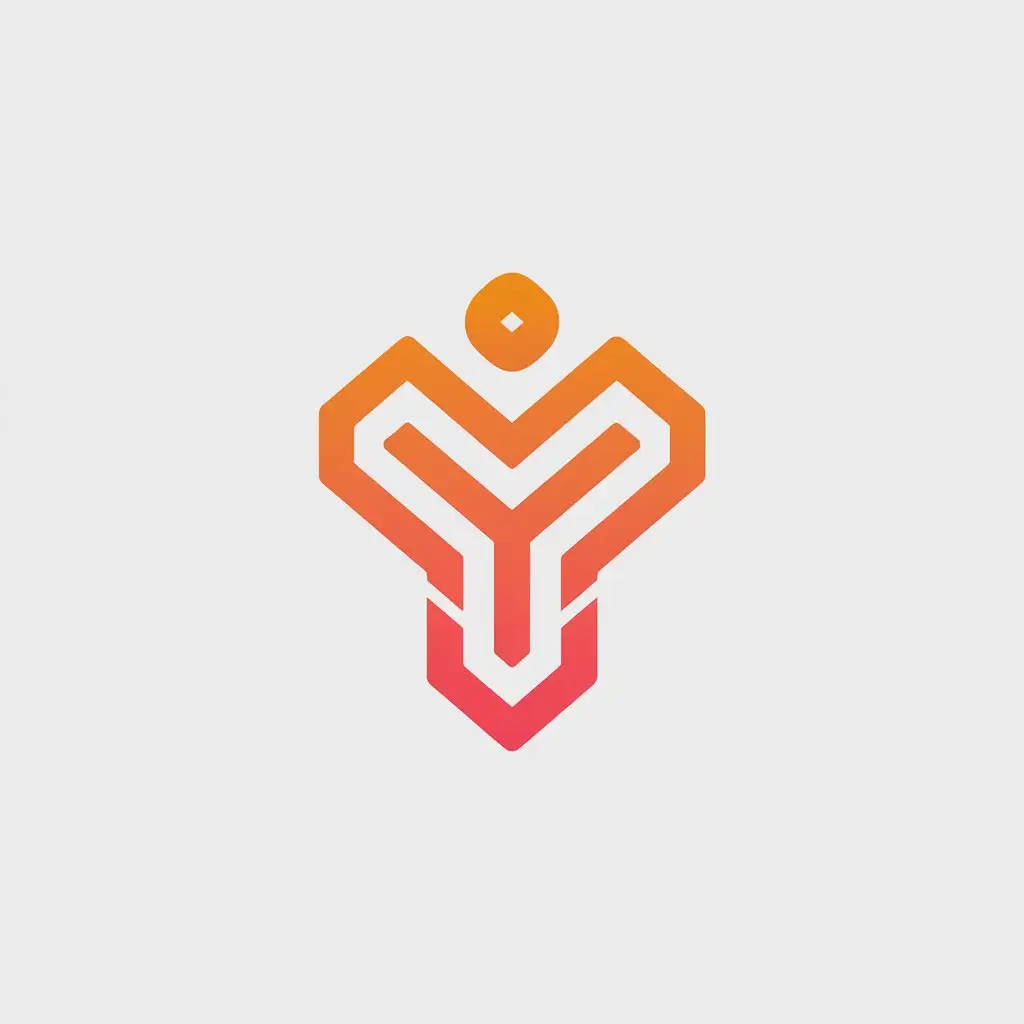 LOGO Design for Y Orange Minimalist Letter Y for Technology Industry