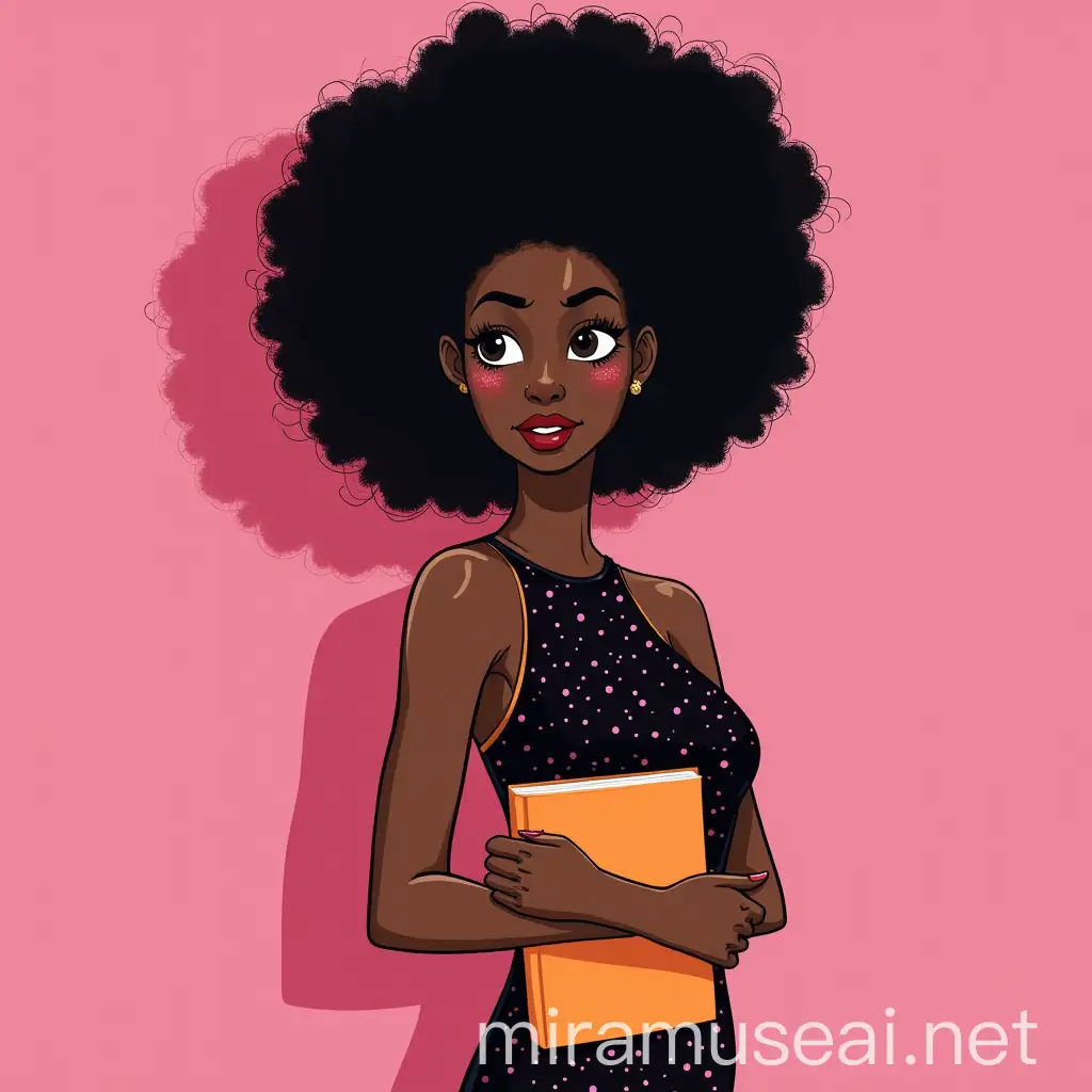 Pink Journal Cover Featuring a Black Woman