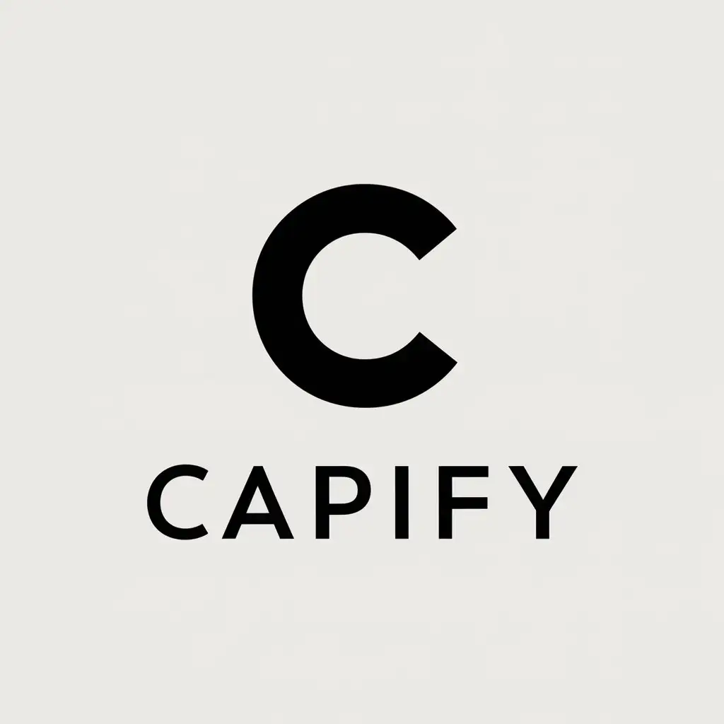 LOGO Design For Capify Minimalistic C Symbol for Technology Industry