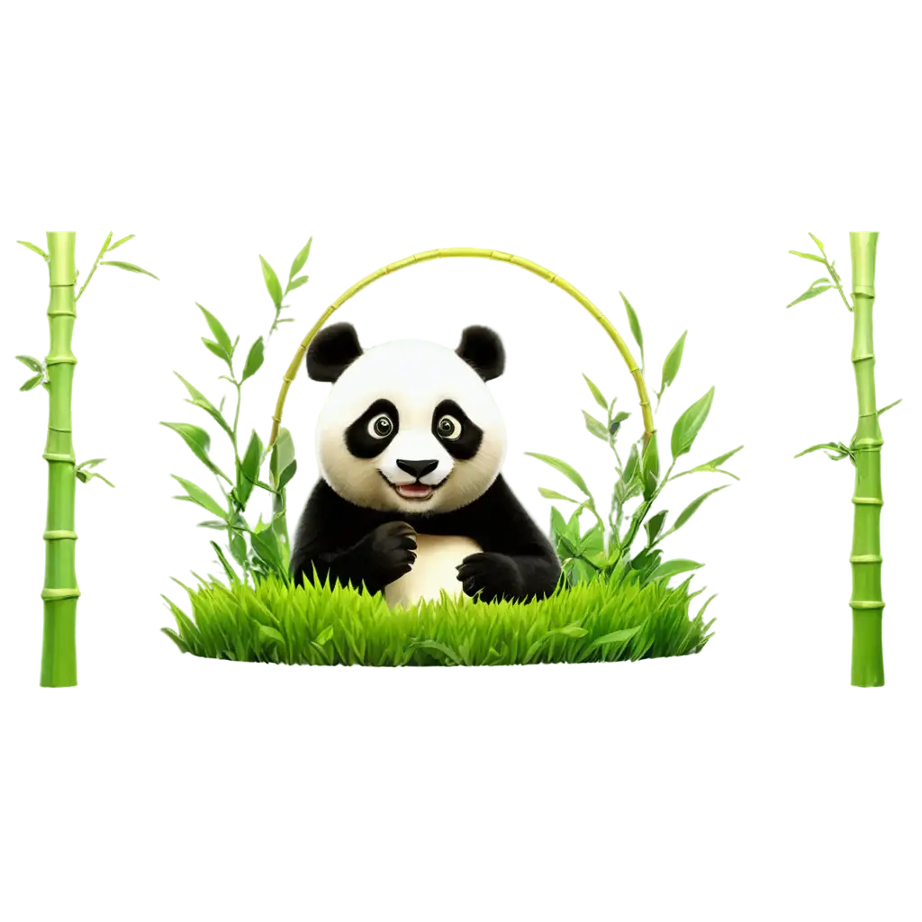 3D-Panda-PNG-in-a-Magical-Bamboo-Forest-Expressive-Joyful-and-Playful-Art