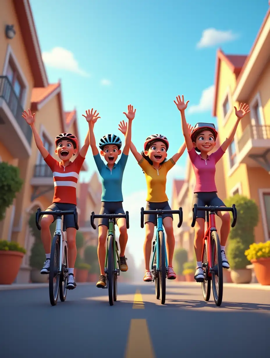 Group-of-Cyclists-Celebrating-in-a-3D-Animated-PixarStyle-Movie-Poster