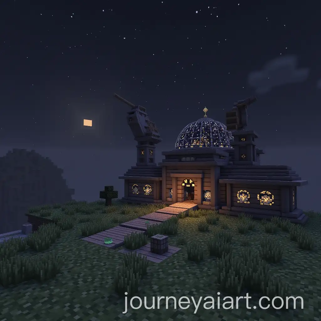 Minecraft-Planetary-Observatory-with-Telescope