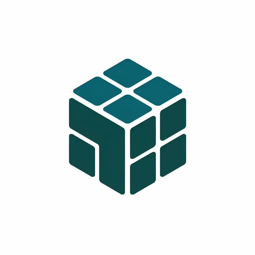 a vector logo design,with the text "1", main symbol:cube,Moderate,be used in Construction industry,clear background