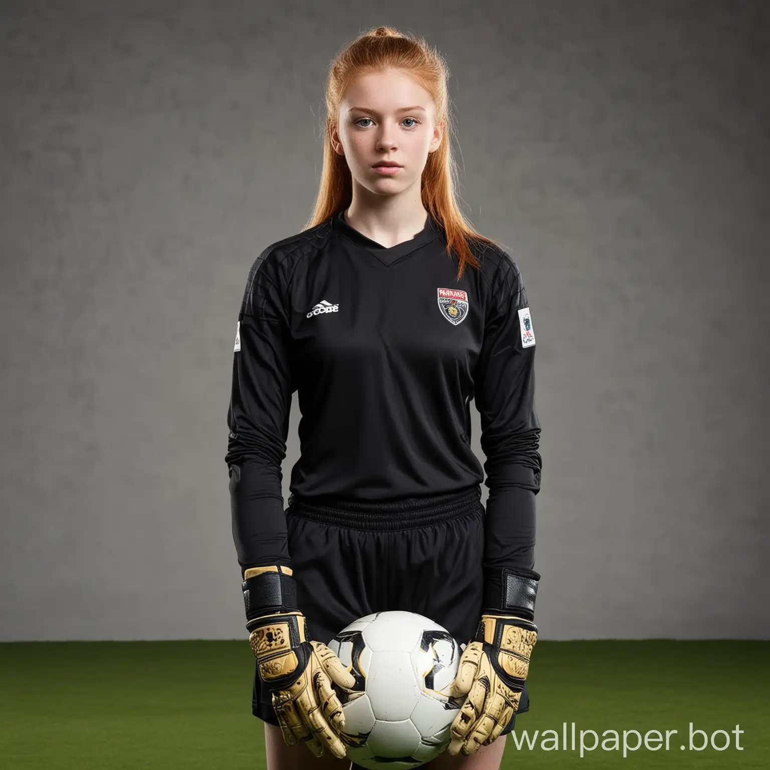 Young-Female-Football-Goalkeeper-in-Black-Uniform-with-Ginger-Hair