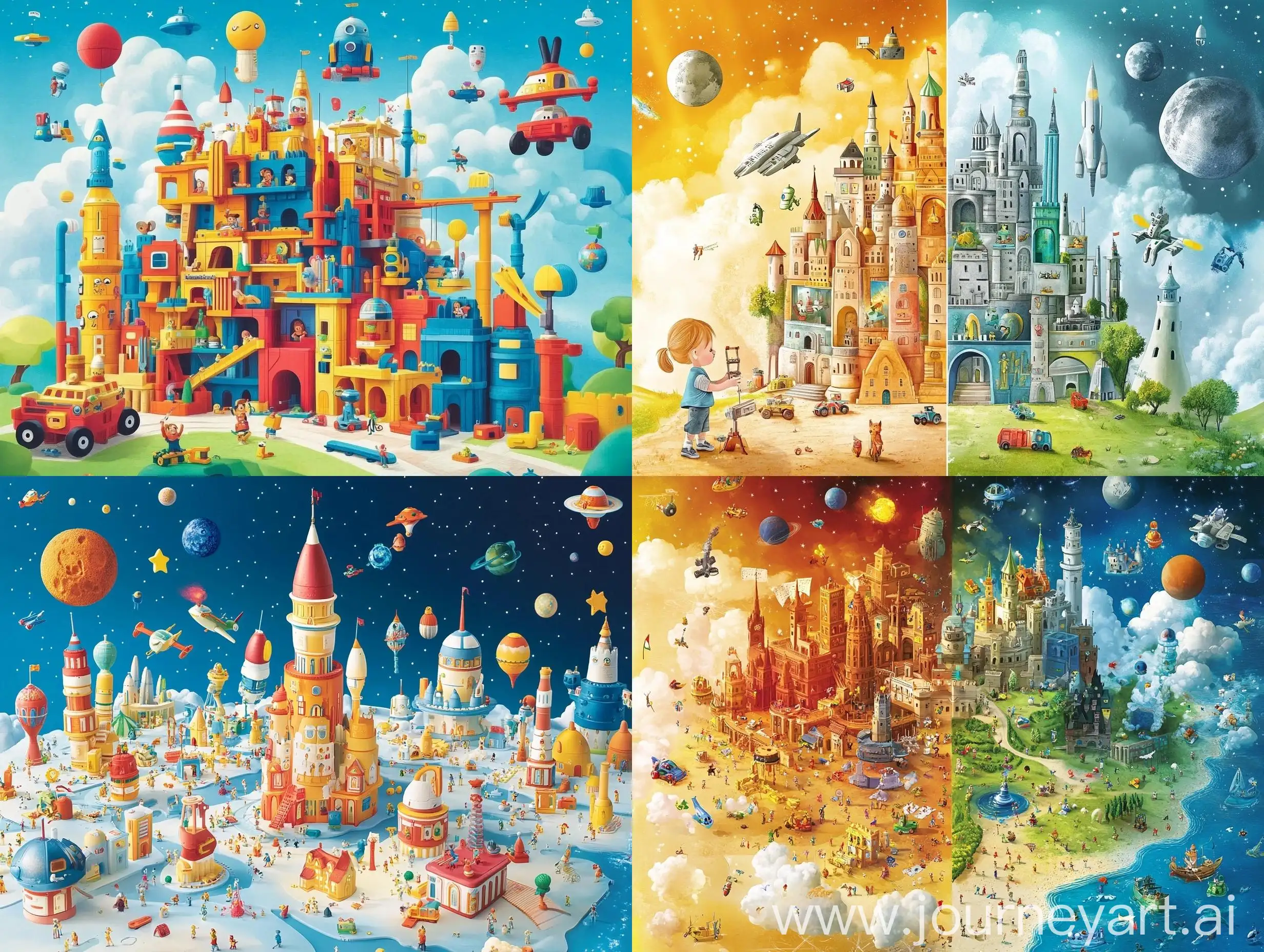 Child-Building-a-Fantasy-Toy-City-with-Diverse-Toys