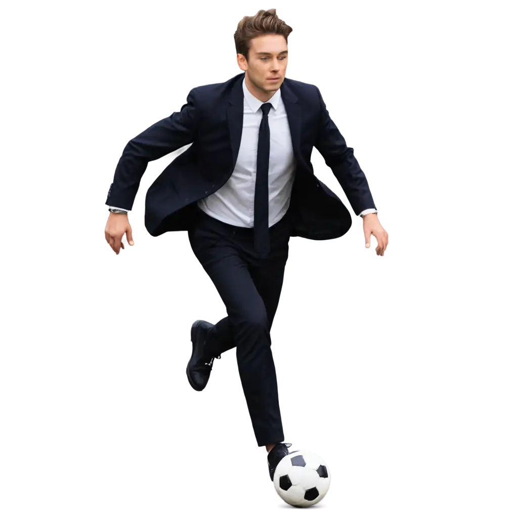 Professional-PNG-Image-Businessman-in-Suit-and-Tie-Playing-Soccer