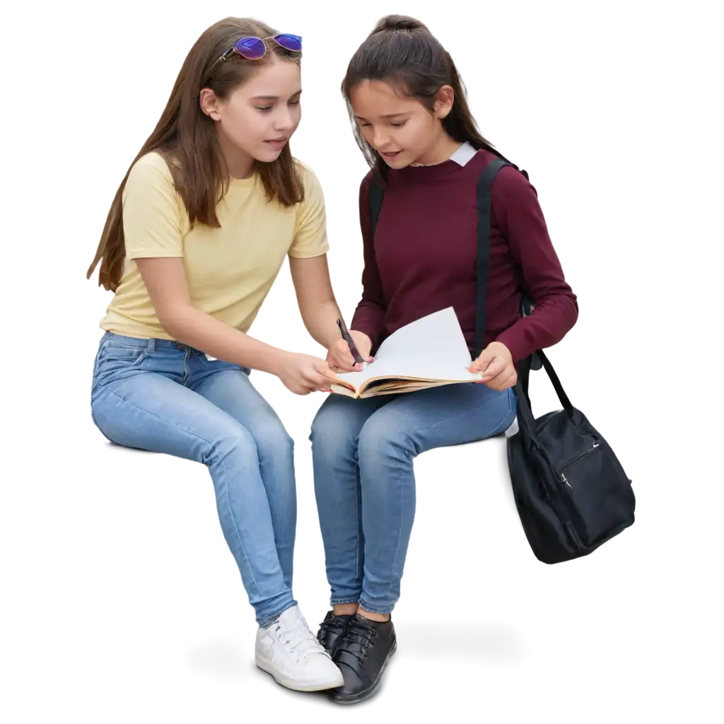 PNG-ImagePNG-Image-Prompt-Analysis-of-Two-Grade-7-Female-Students-Discussing-Hobbies-of-Reading-and-Drawing