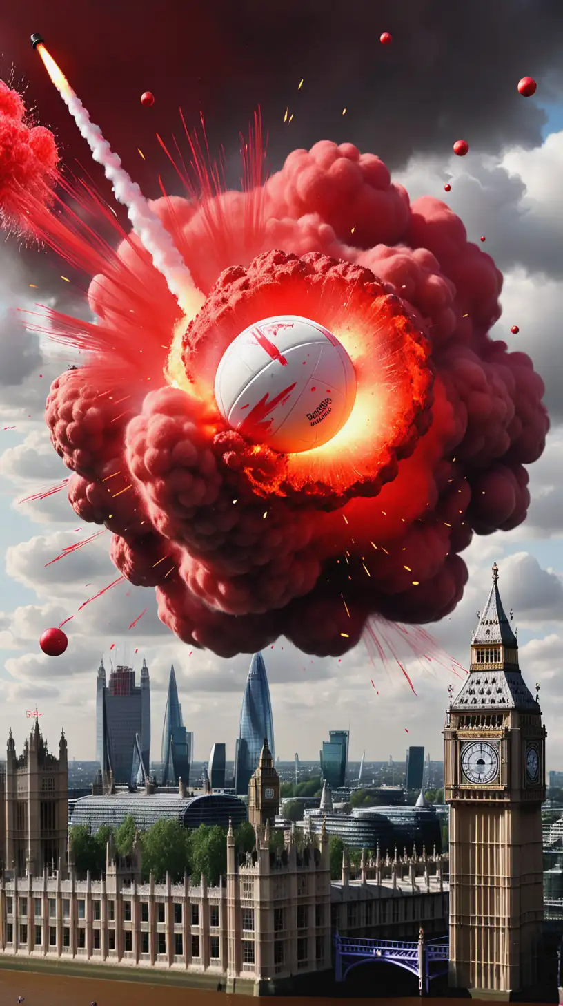 Explosive Cannon Over London Painting the City Red