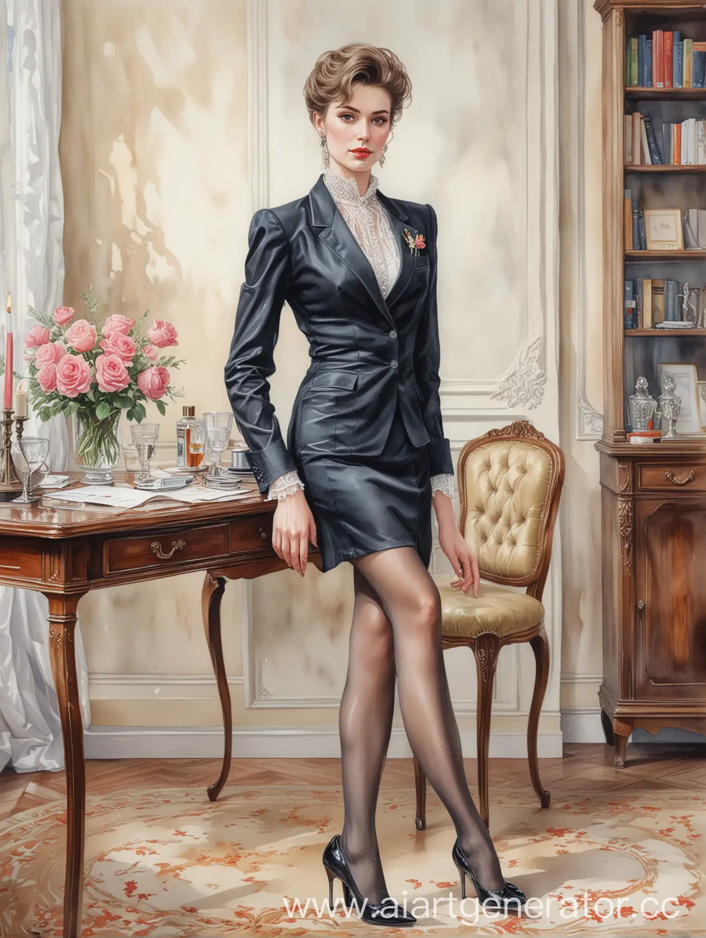 Androgynous-80s-Soviet-Union-Executive-in-Office-Setting