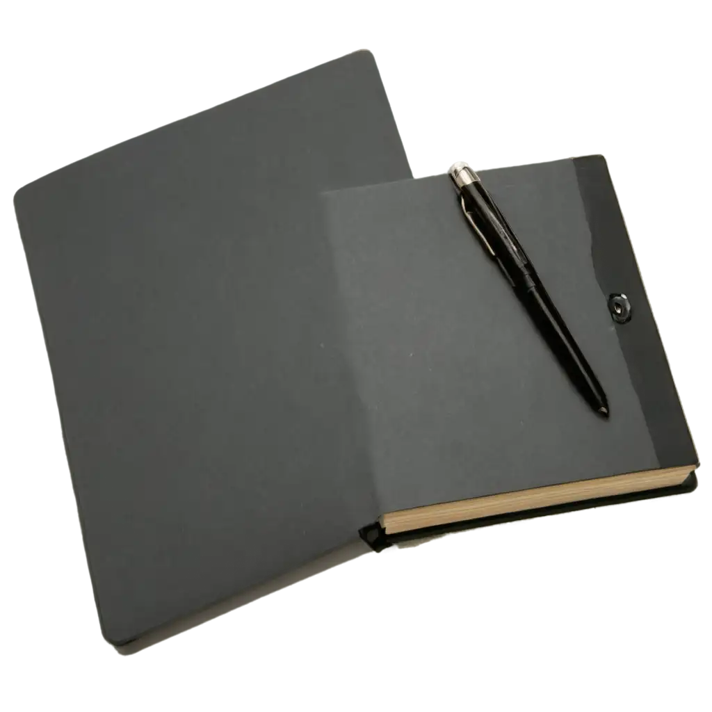 Notebook-and-Pen-on-Top-PNG-Image-Ideal-for-Professional-and-Creative-Projects