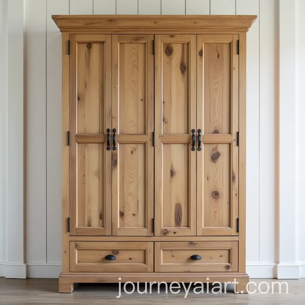 Rustic-Wooden-Wardrobe-with-Six-Doors-in-a-Farmhouse-Spa-Setting
