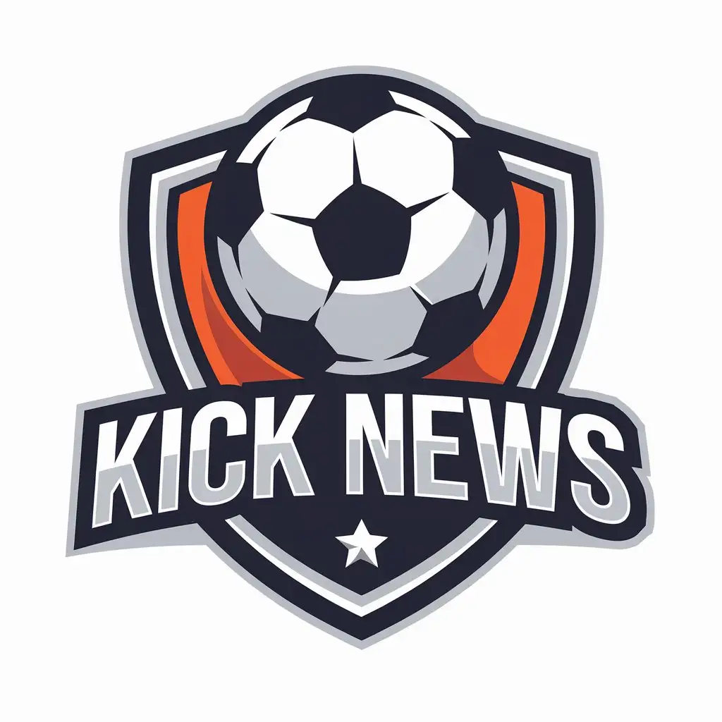 LOGO Design for Kick News Soccer Symbol with Moderate Style for Sports Fitness Industry