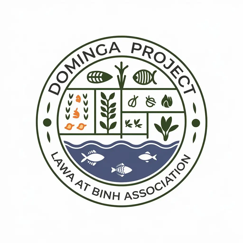 LOGO Design for Dominga Project Lawa at Binhi Association Farm Fish Seeds Plants and Fishpond Theme