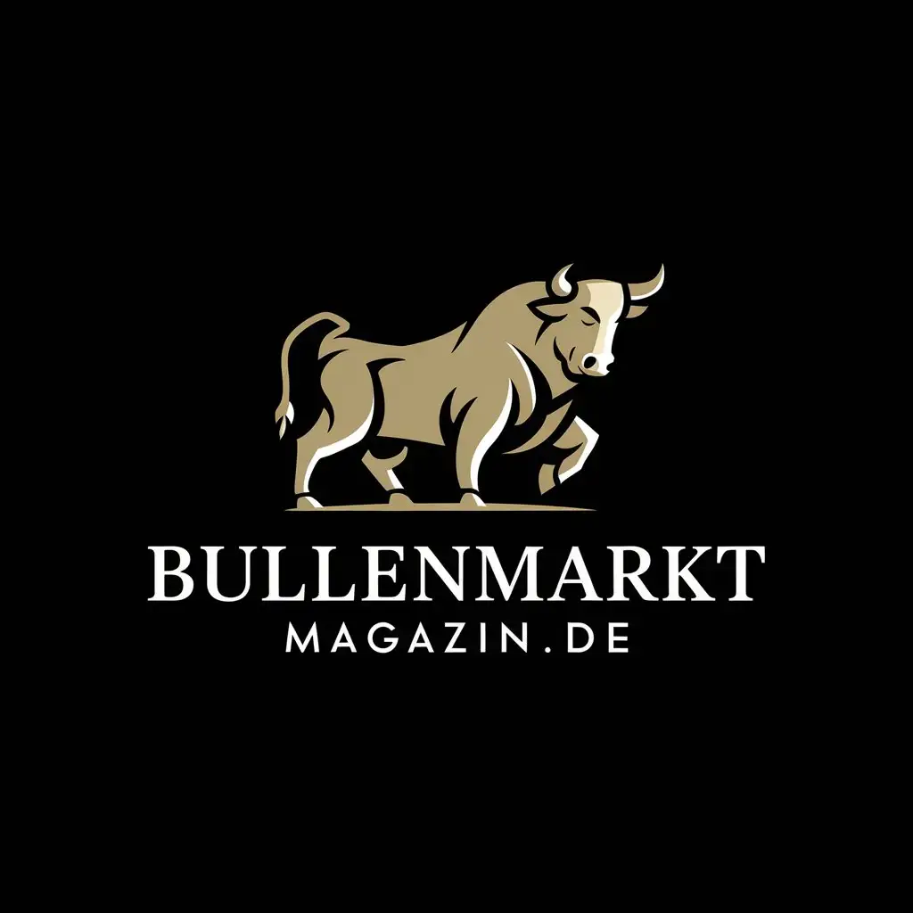 LOGO Design for BullenmarktMagazinde Classic and Elegant Black and Gold Color Scheme