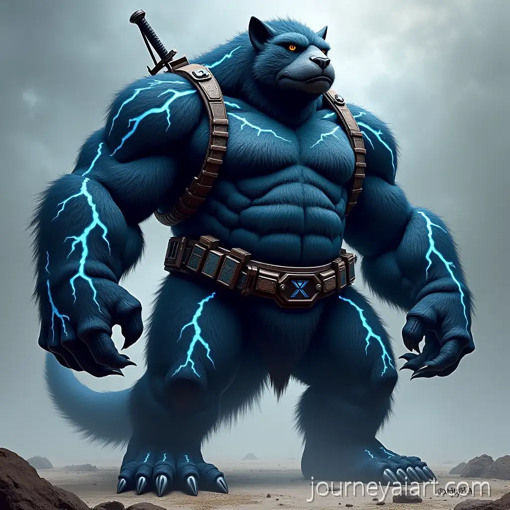 Ragnorax-The-Guardian-Colossus-with-Electric-Blue-Lightning-Tattoos-and-Futuristic-Weaponry