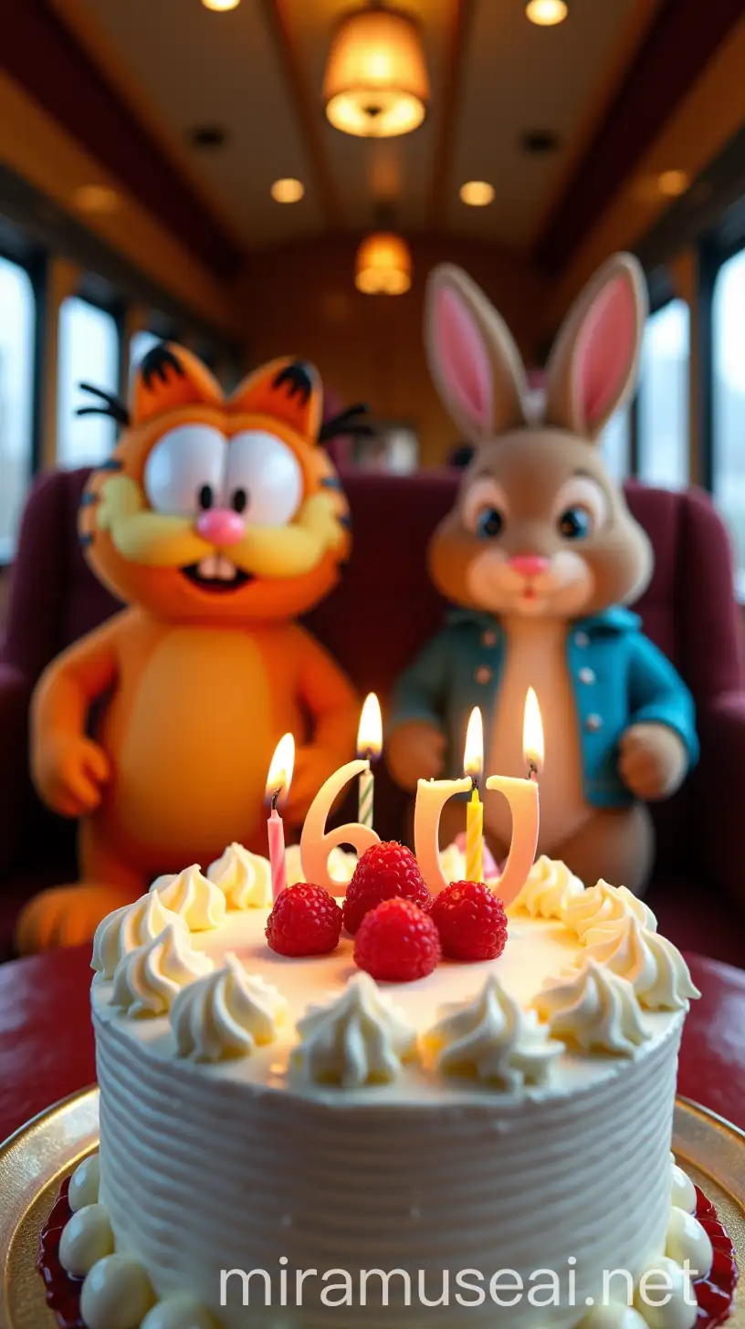 Luxurious Train Birthday Celebration with Garfield and Peter Rabbit