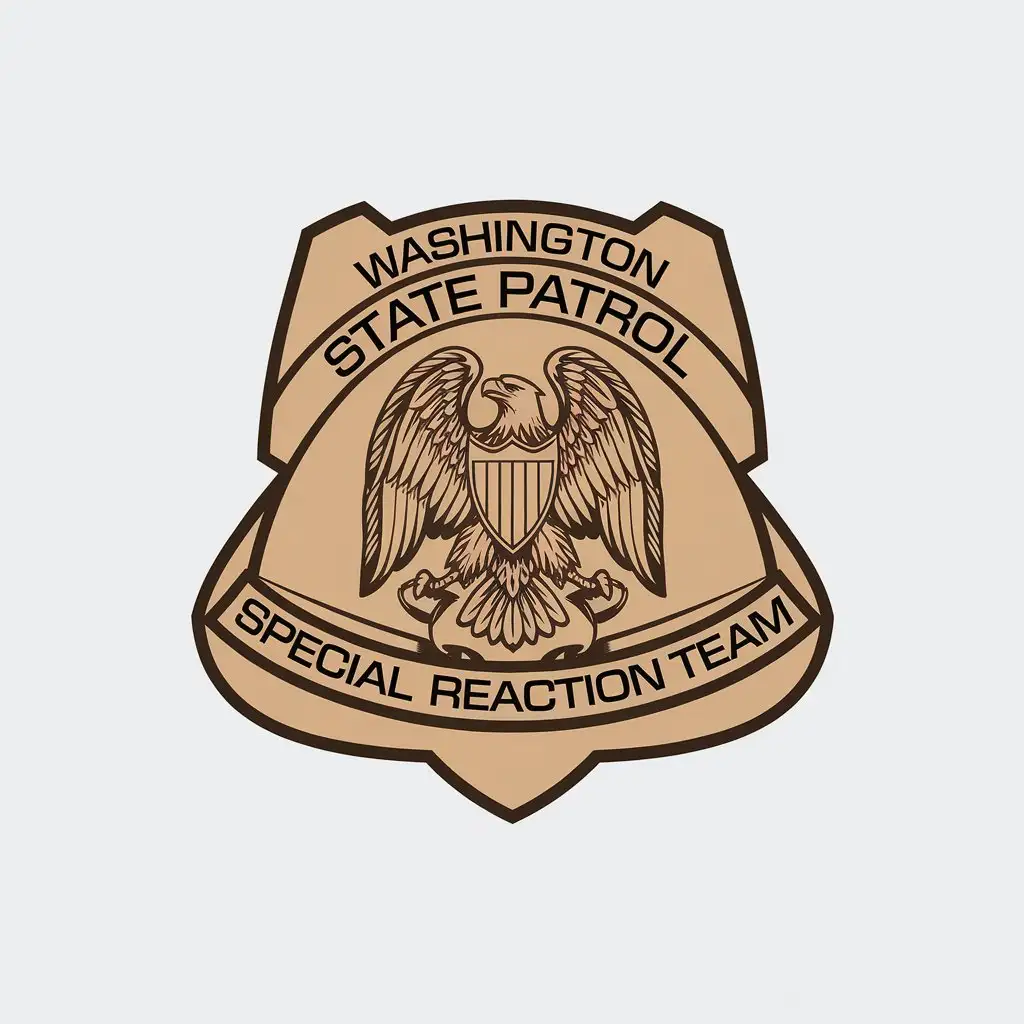 LOGO Design for Washington State Patrol Special Reaction Team Tan Badge and Eagle for Military Industry