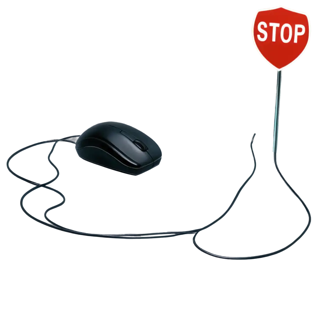 Computer-Mouse-Connected-toPNG-Image-Prompt-Analysis-Earth-by-Wire-Interrupted-by-Stop-Sign-PNG-Image-Concept-for-Visual-Storytelling