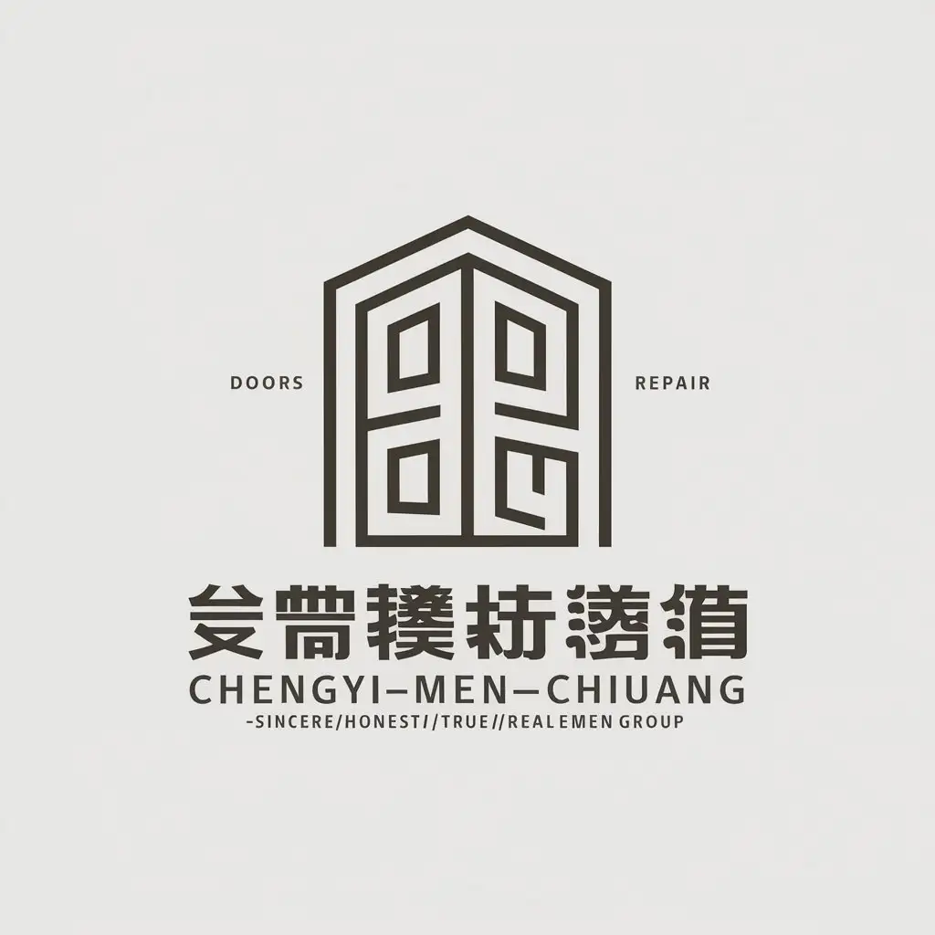 LOGO-Design-for-ChengyiMenchuang-Honest-EMEN-Group-with-Doors-Windows-and-Repair-Theme