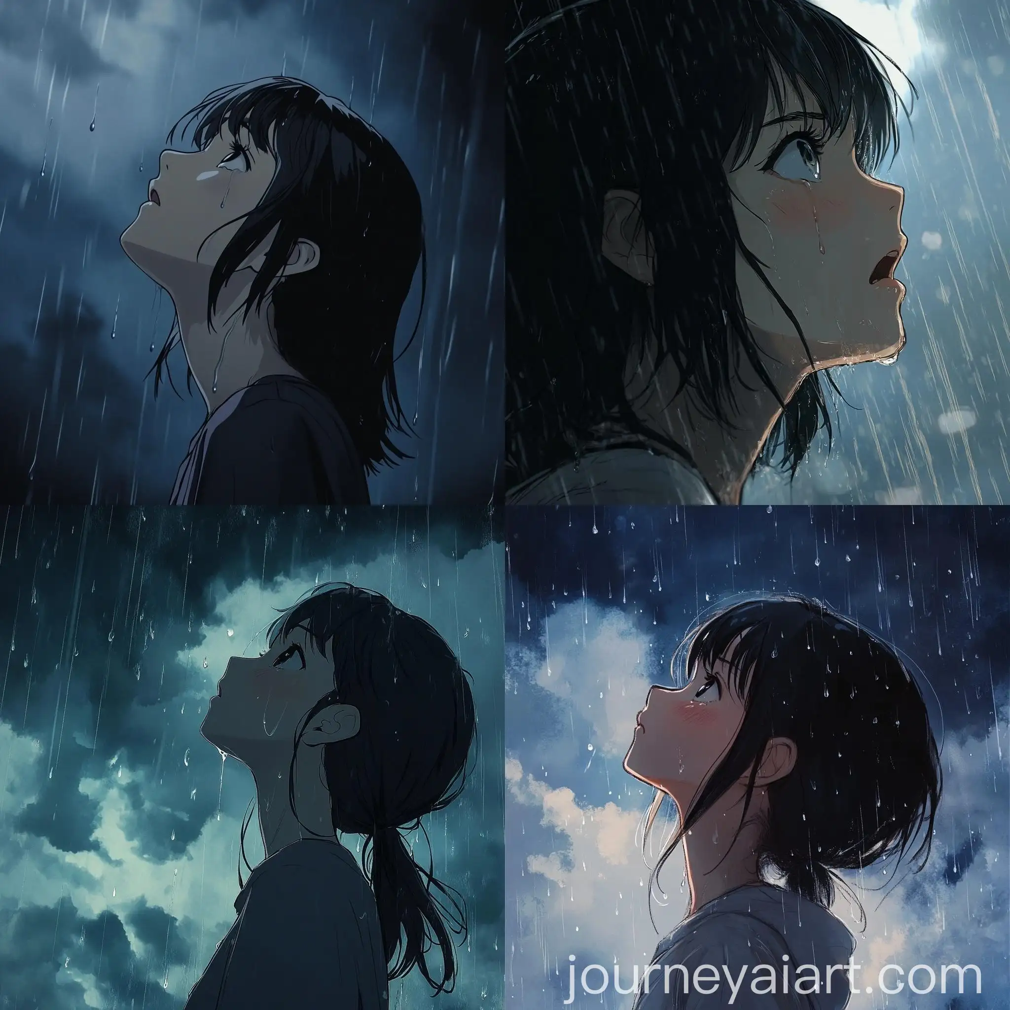 Sad-Girl-Watching-the-Rain-in-Makoto-Shinkai-and-Studio-Ghibli-Inspired-Anime-Art