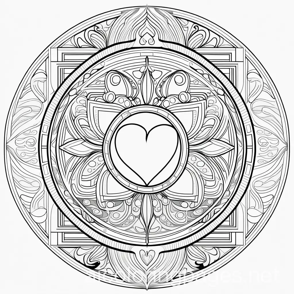 Love faith forgiveness blessing, Coloring Page, black and white, line art, white background, Simplicity, Ample White Space