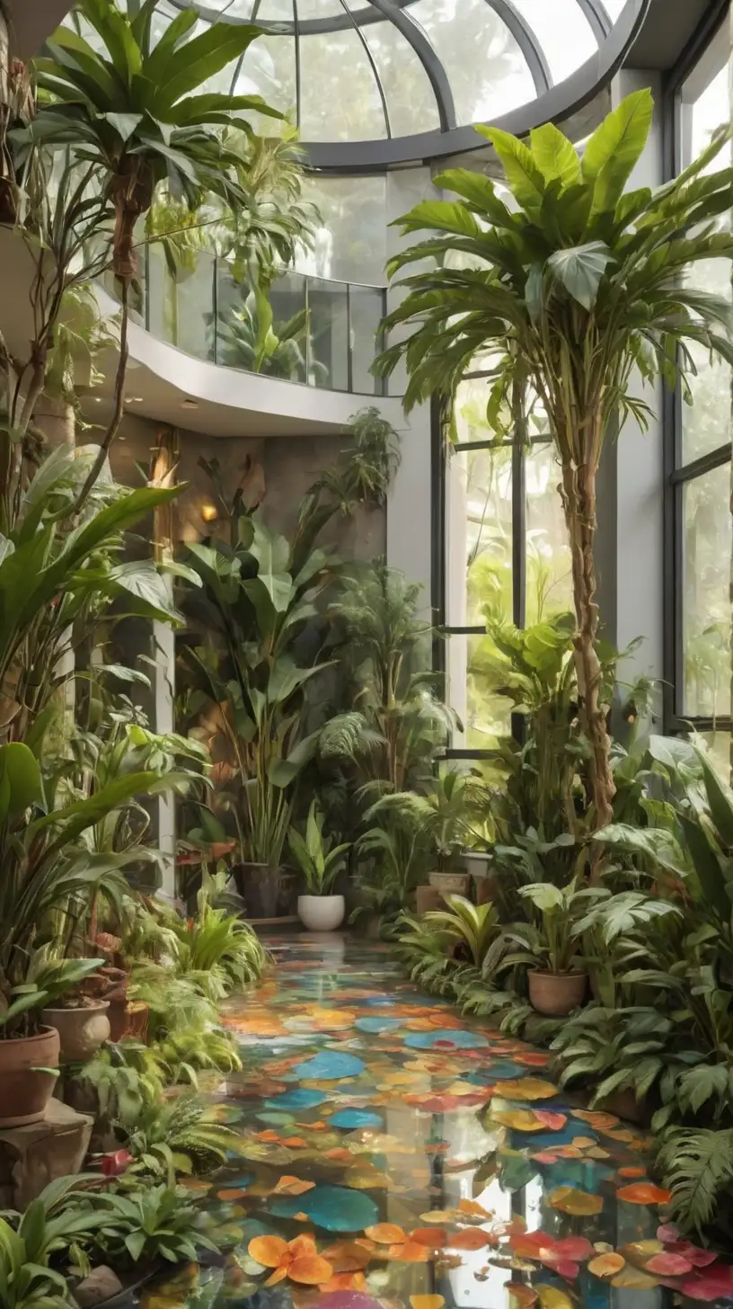 Exotic Plants in Transparent Habitat Arrival Scene with NexLators