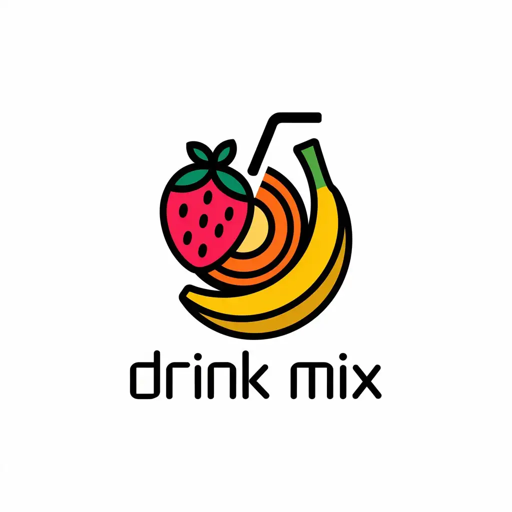 LOGO Design for Drink Mix Bright Vibrant Playful with Modern Elements and Minimalistic Style