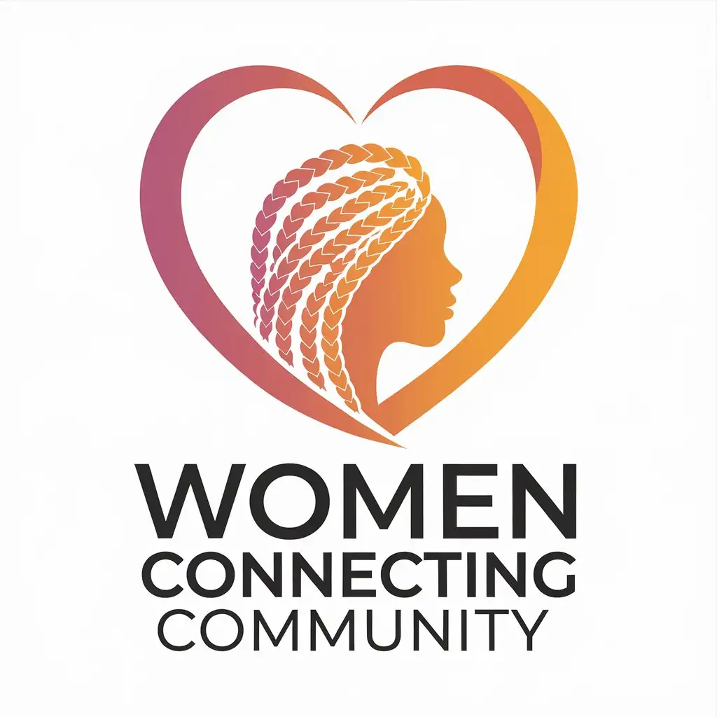 LOGO Design for Women Connecting Community Creative Vector with Clear Background and Symbolic Representation