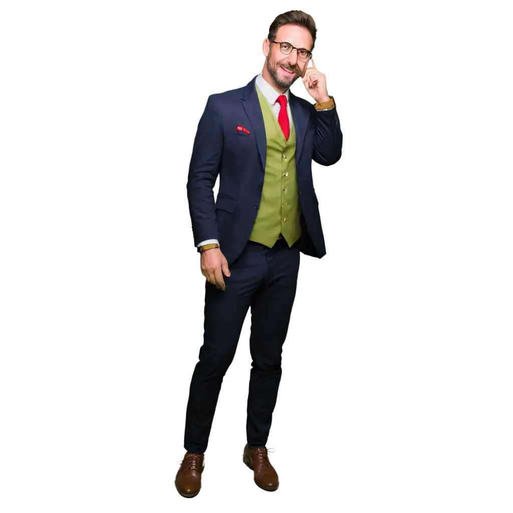 40YearOld-Man-Dressing-Up-for-a-Social-Event-at-a-Lecture-HighQuality-PNG-Image