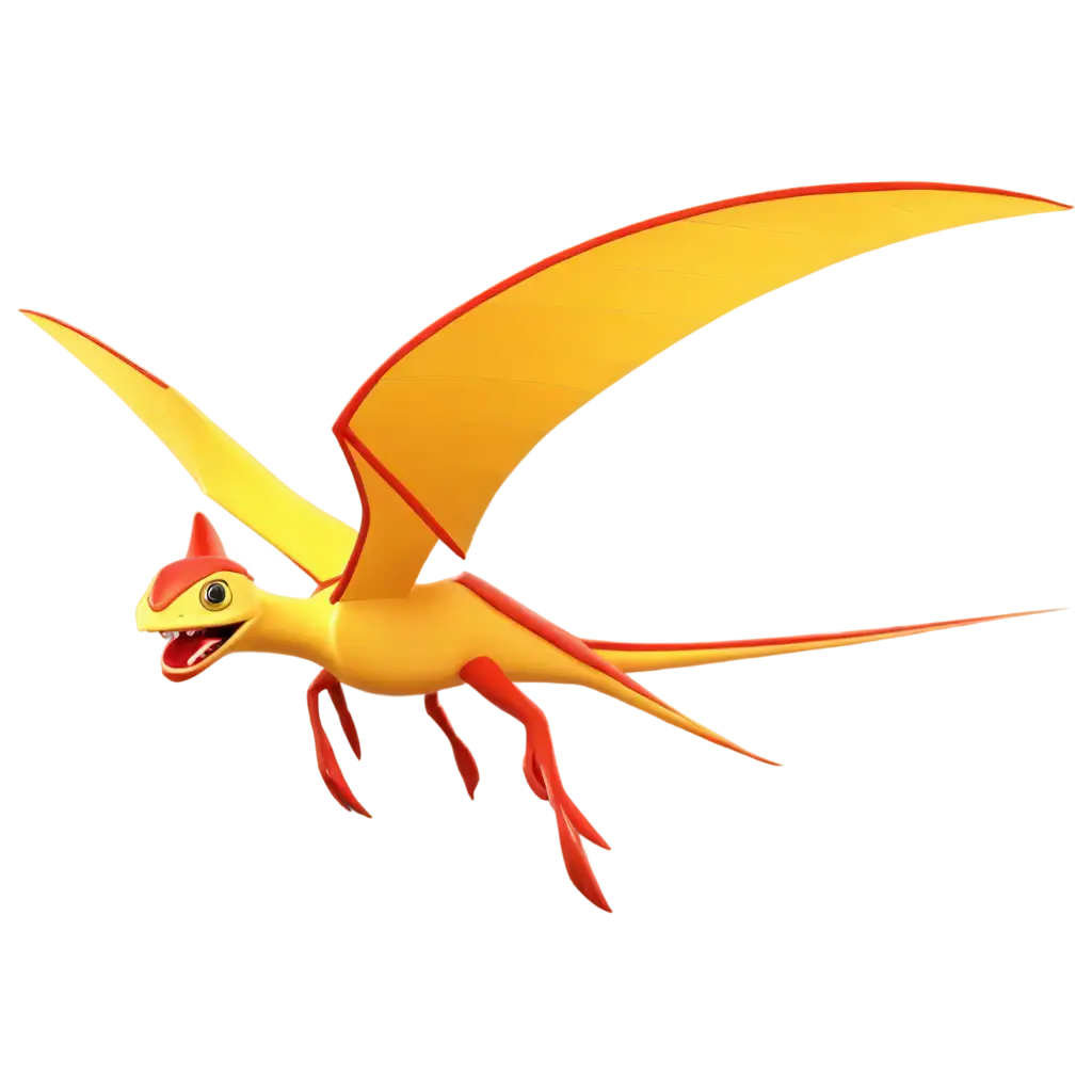 3D-Cartoon-Pteranodon-Soaring-in-Bright-Yellow-and-Red-PNG-Image-for-Creative-Projects