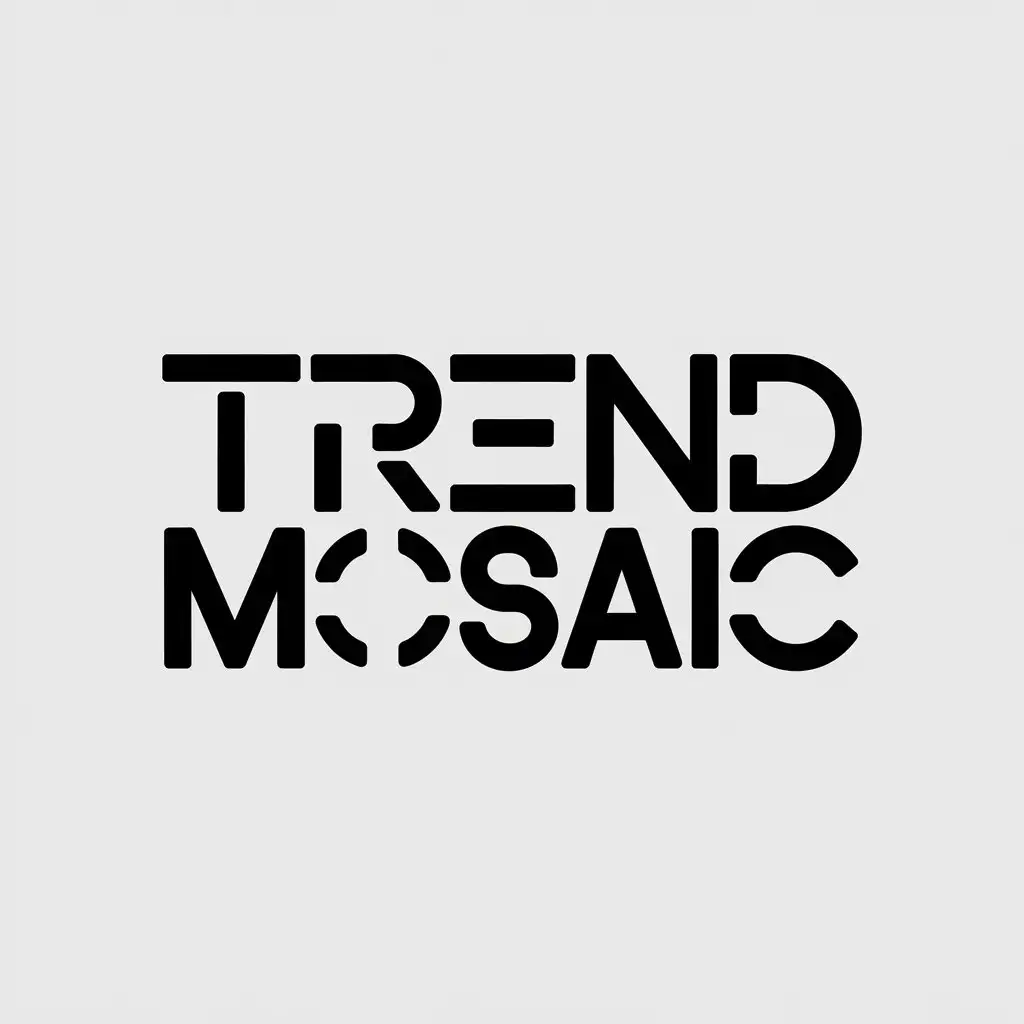 LOGO Design for Trend Mosaic Vector Style with Clear Background and Modern Typography