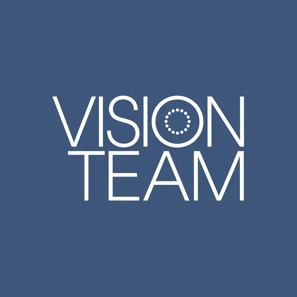 заголовок фирмы на Vision Team. Минималистическое