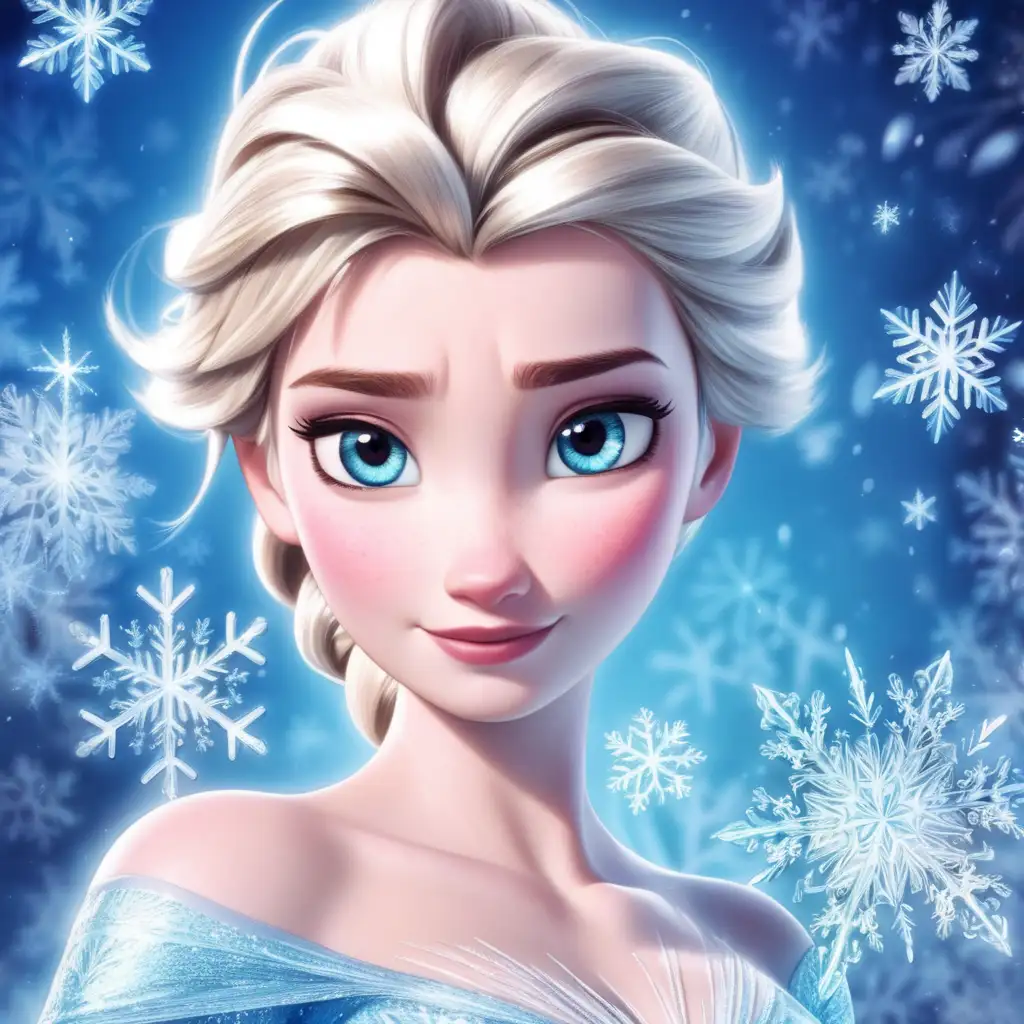 Enchanting Portrait of Elsa from Frozen