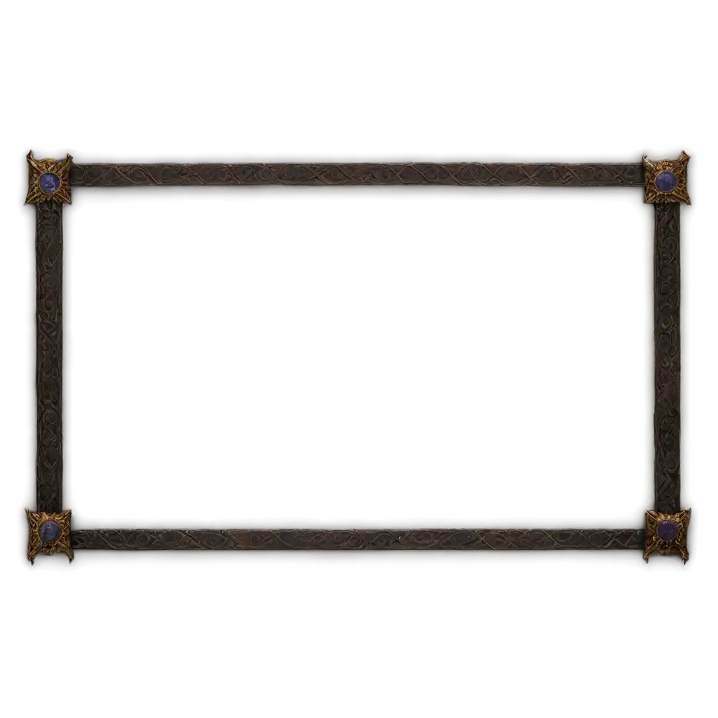 HighQuality-PNG-Image-Rectangular-UI-Frame-for-RPG-Game-in-Game-of-Thrones-Style