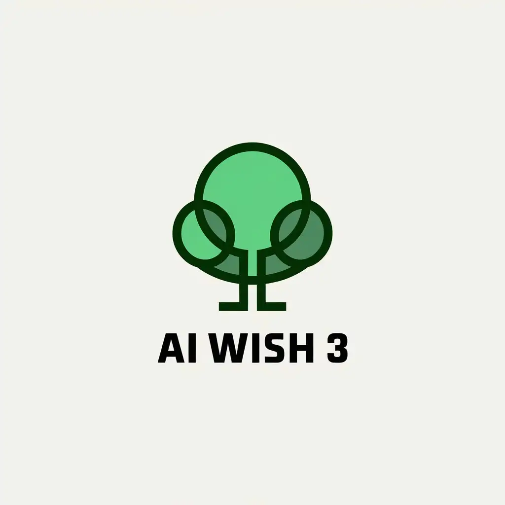 LOGO-Design-for-AI-Wish-3-Minimalist-Tree-Symbol-with-Internet-Industry-Appeal