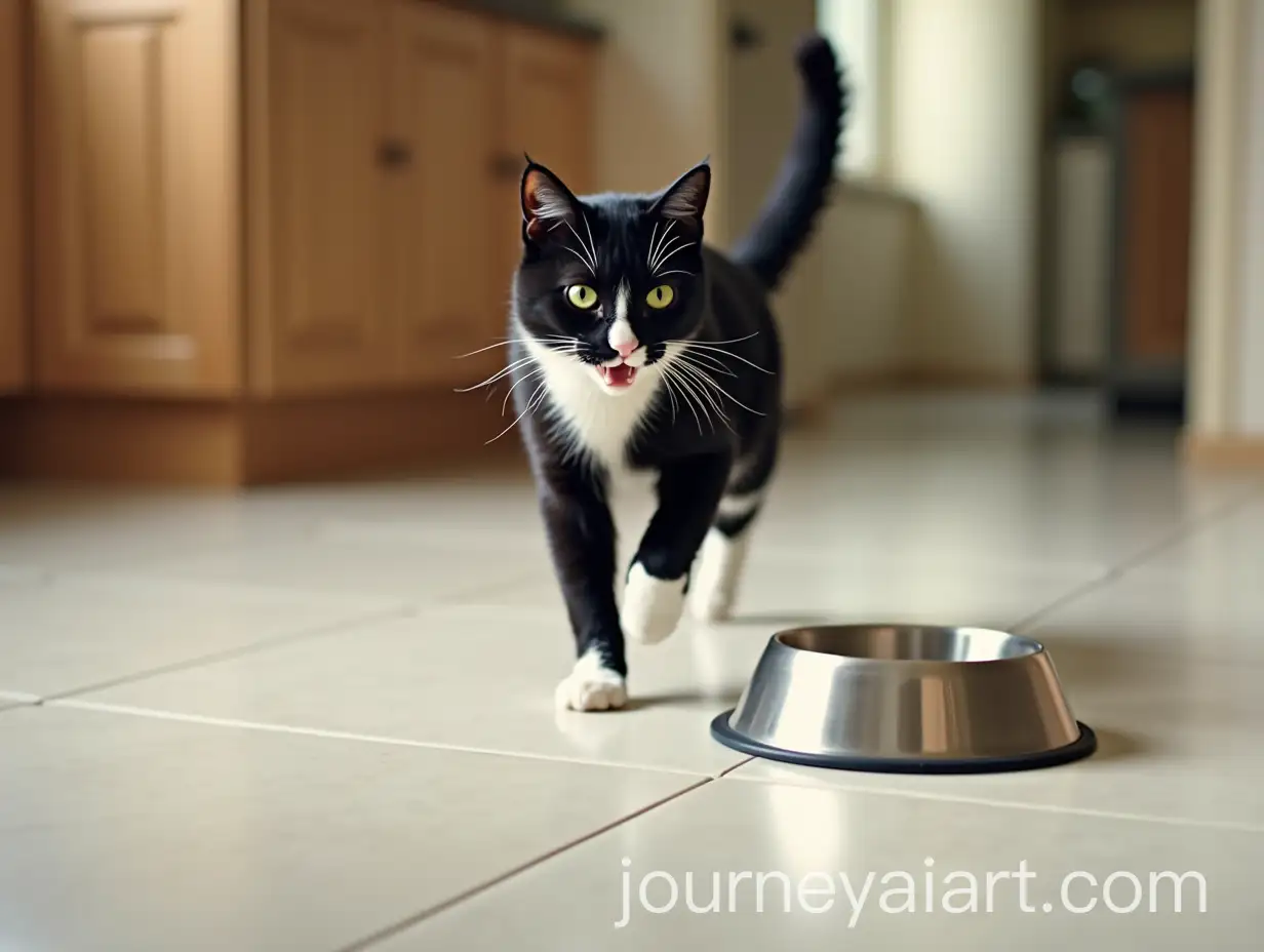 Excited-Cat-Sprinting-Towards-Food-Bowl-in-Cozy-Kitchen