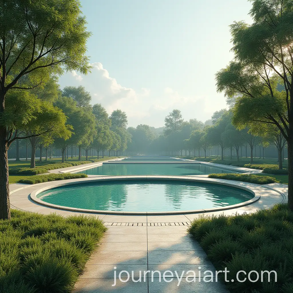 Park-with-Circular-Lagoon-and-Pedestrian-Paths