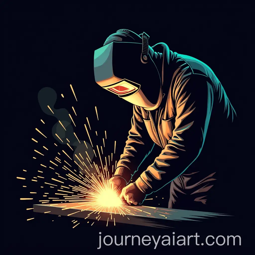 Welder-in-Full-Protective-Gear-Welding-Metal-with-Flying-Sparks