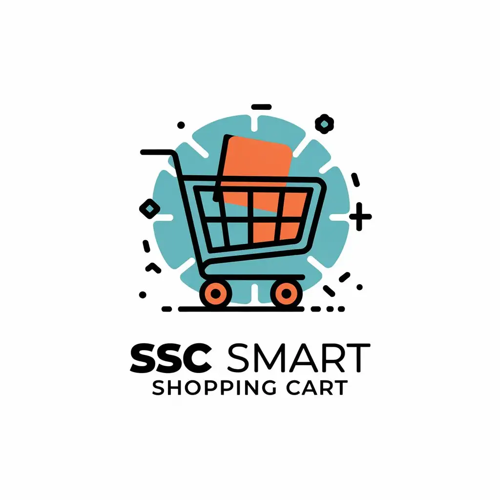 LOGO Design for SSC Smart Shopping Cart Vector Shopping Cart Symbol for Retail Industry