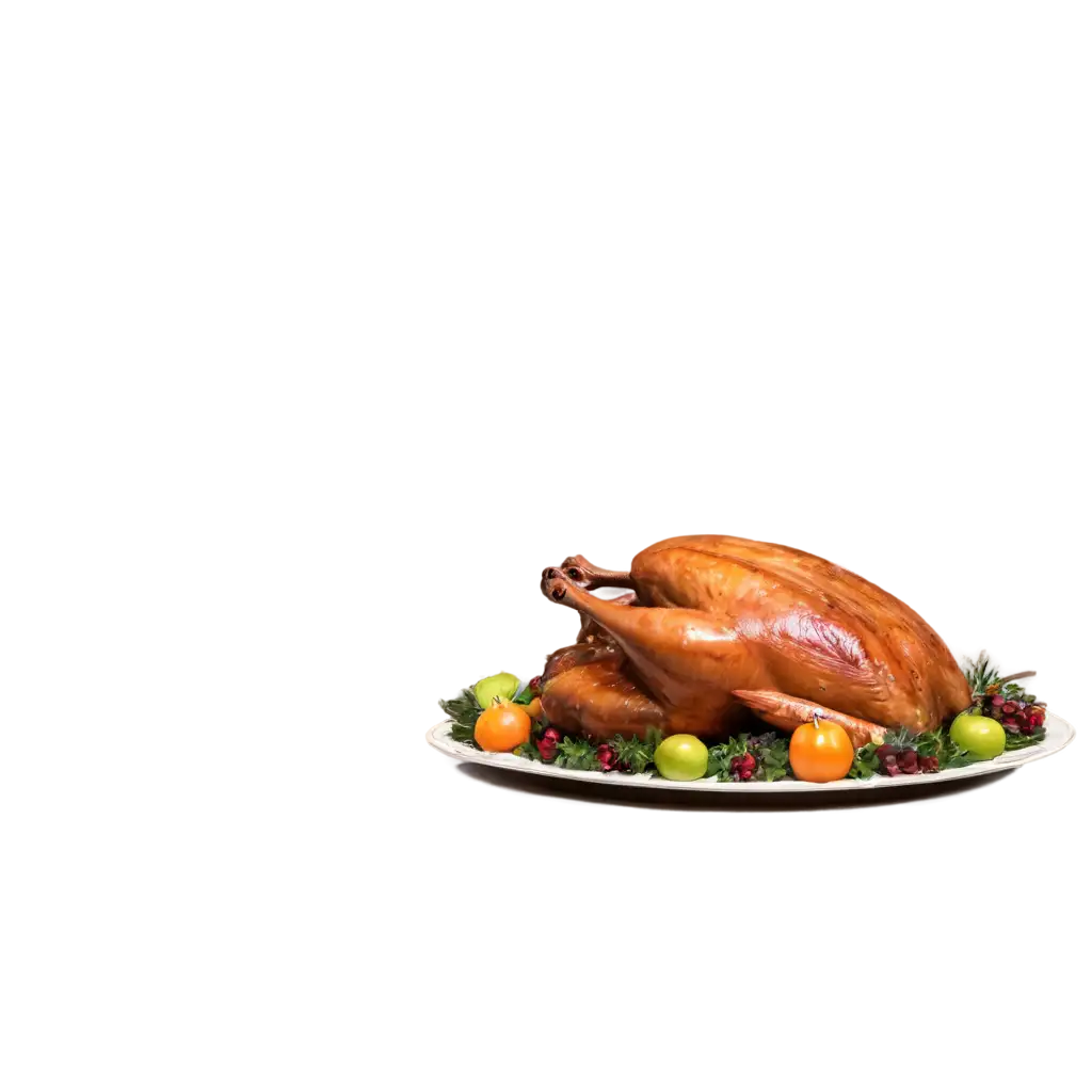 Thanksgiving-Dinner-with-Turkey-on-a-WellDecorated-Table-PNG-Image-for-HighQuality-Clear-Visuals