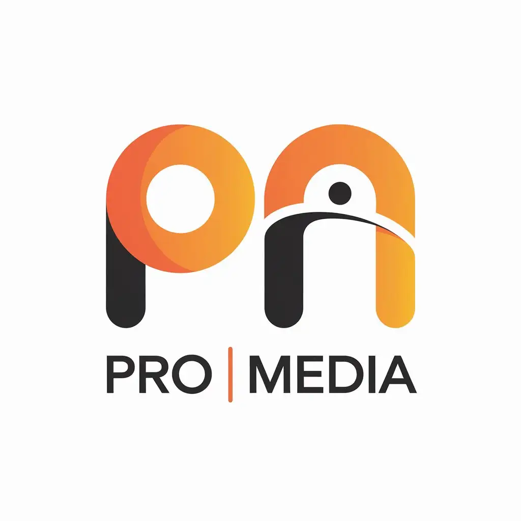 LOGO Design For PRO Media Minimalistic Concept in Real Estate Industry