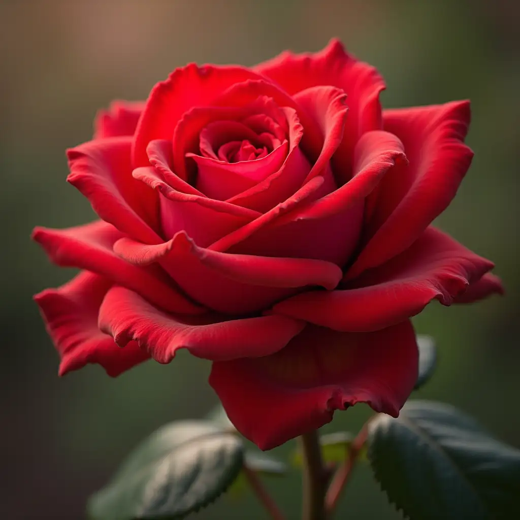 Rose flower, red, girl